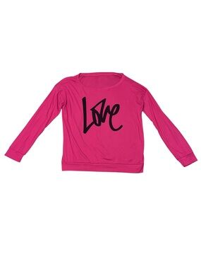 Pink Relaxed Fit Long Sleeve Shirt Women’s Size Large Casual Comfy Loungewear